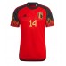 Cheap Belgium Dries Mertens #14 Home Football Shirt World Cup 2022 Short Sleeve